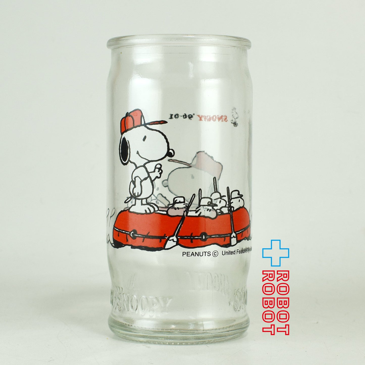 ピーナッツ・ギャング スヌーピー '96-01 ガラス 空き瓶 カップ グラス