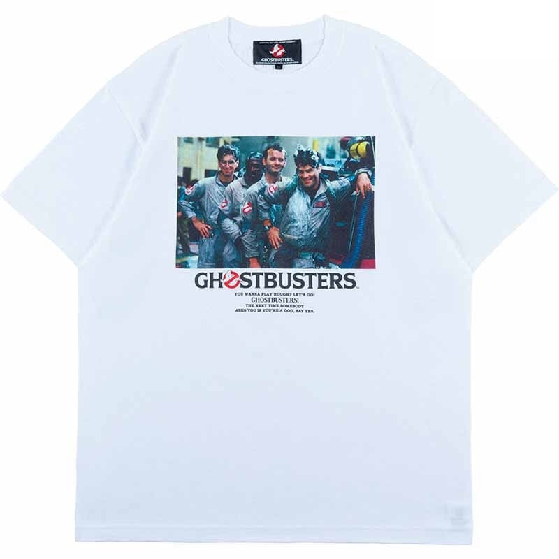 メディコム・トイ MLE ゴーストバスターズ 4人のメンバー B ホワイト Tシャツ Lサイズ 紙タグ付き
