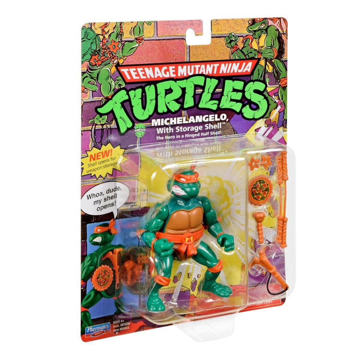 プレイメイツ タートルズ TMNT ストレージシェル ミケランジェロ アクションフィギュア 未開封