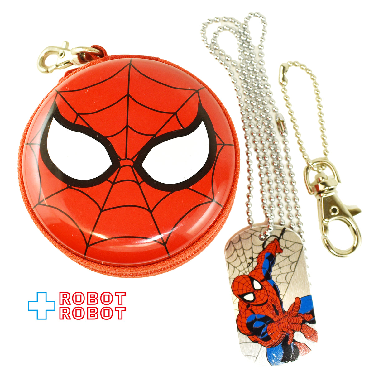 USJ スパイダーマン コインケース & ドッグタグ ネックレス セット