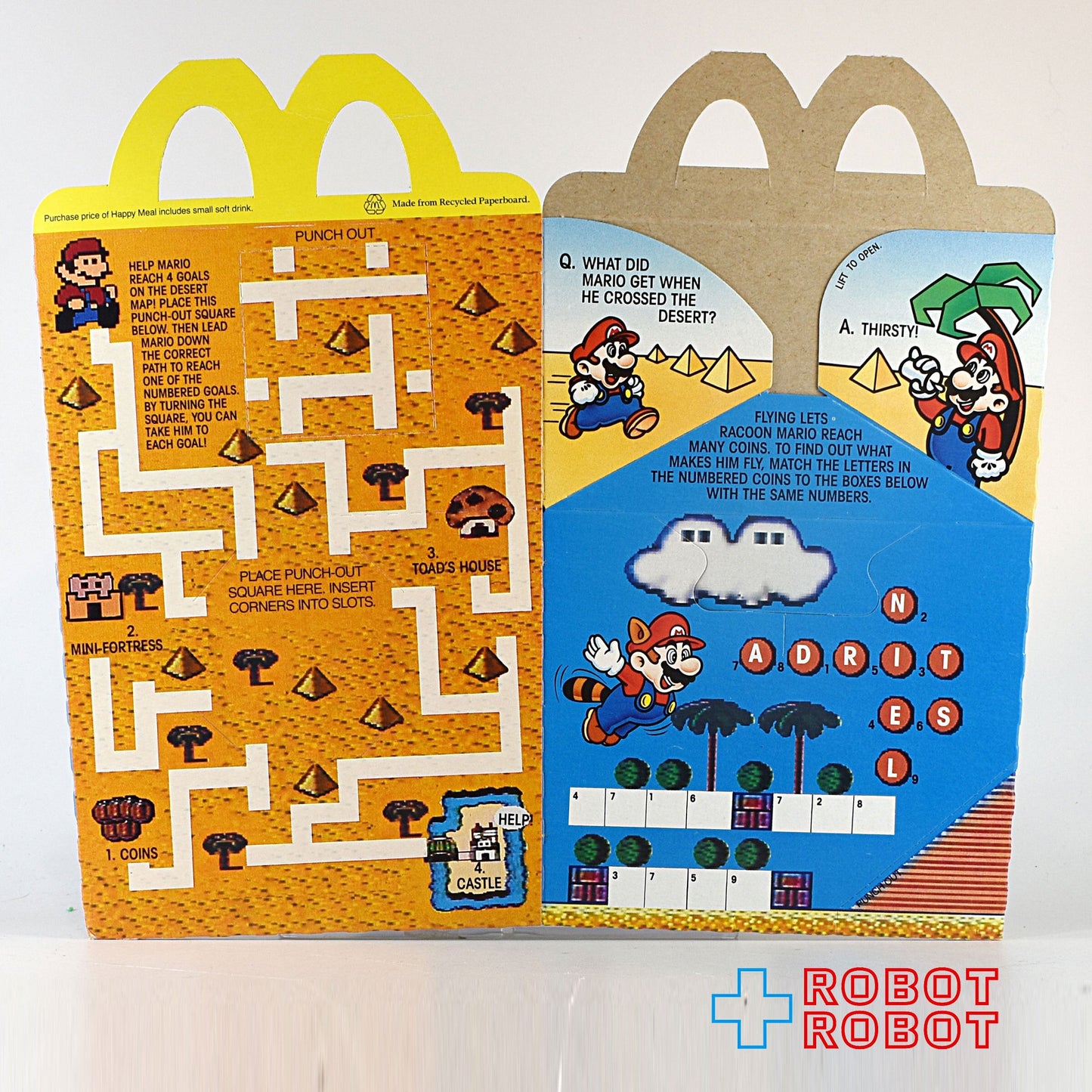 マクドナルド ハッピーセット空箱 スーパーマリオ3 デザートランド