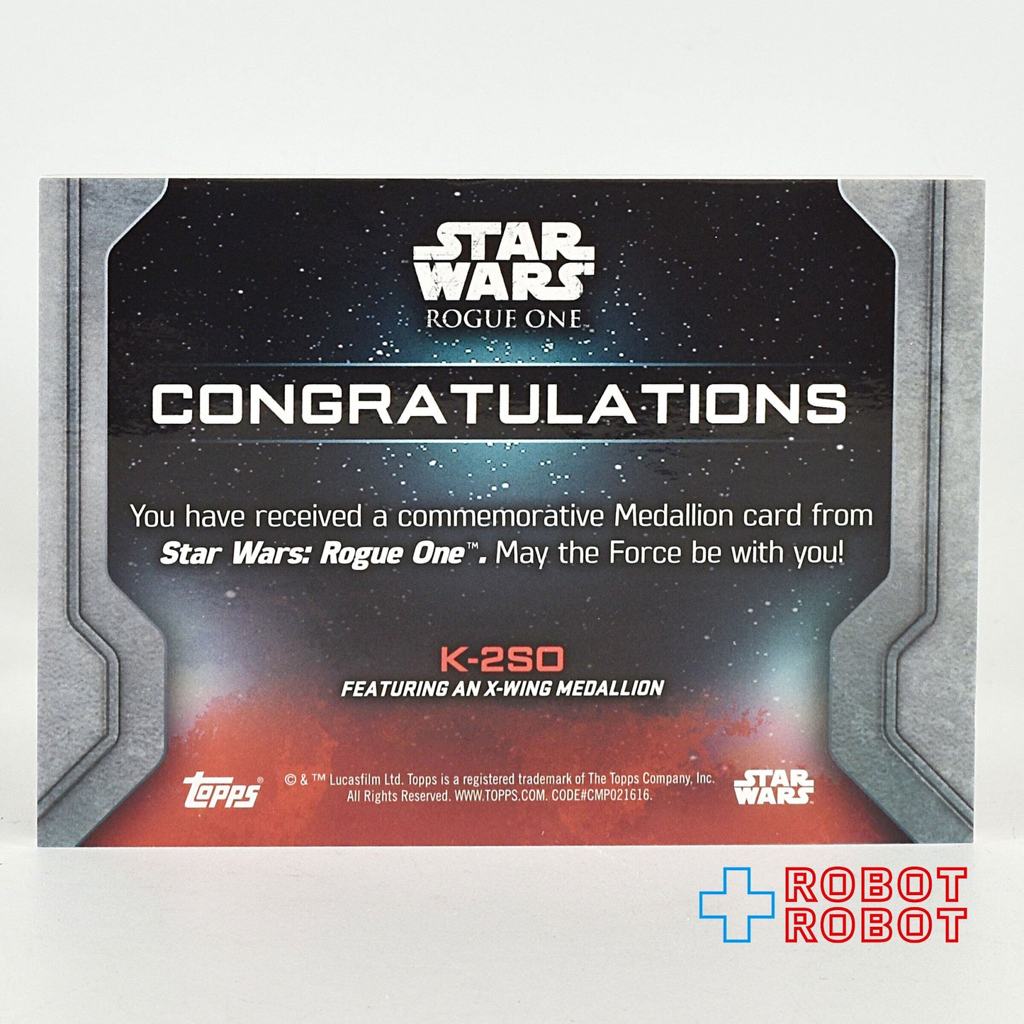 トップス クローム スター・ウォーズ ローグ・ワン K-2SO X-WING 記念メダリオン カード