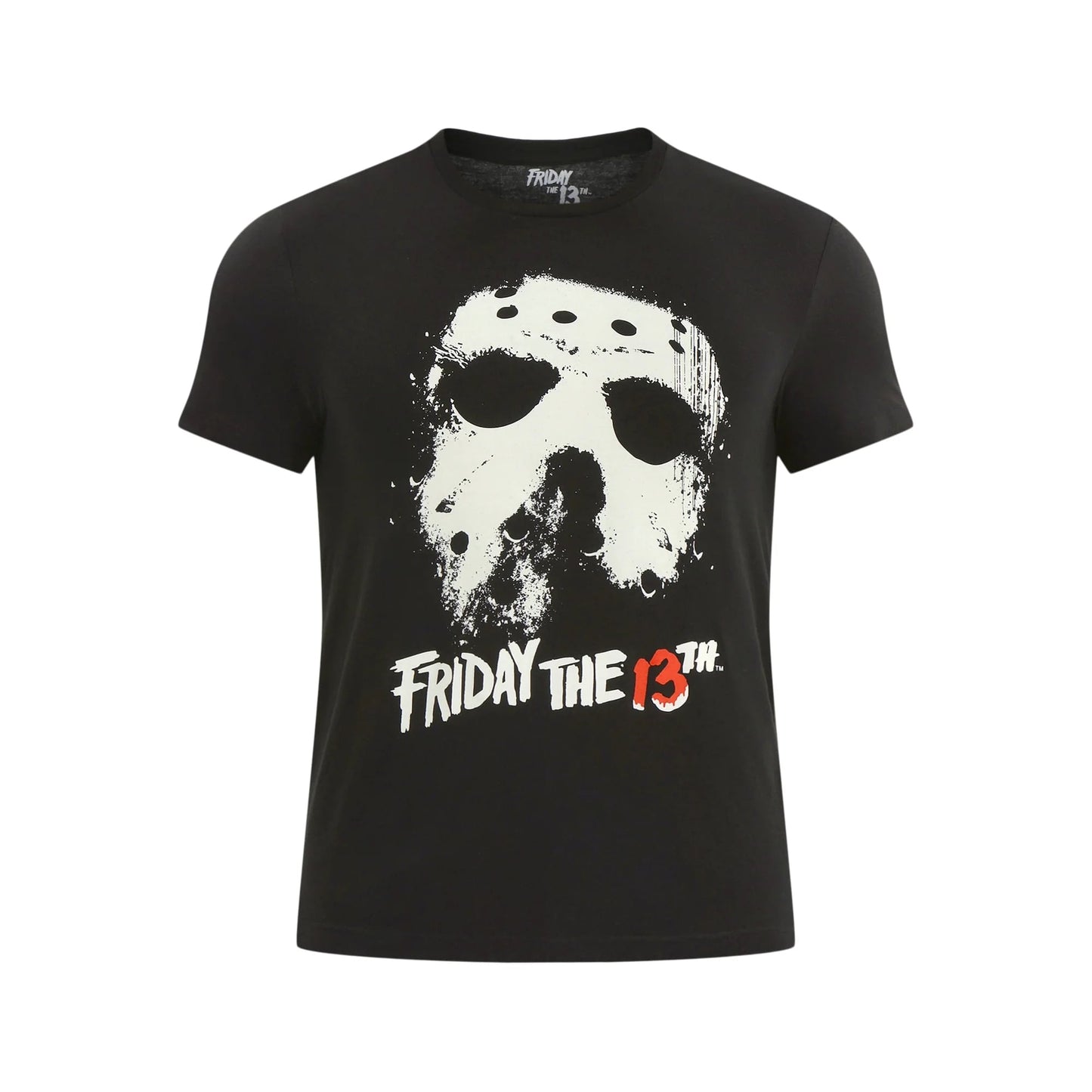 13日の金曜日 Happy Camping グラフィック Tシャツ ブラック 蓄光