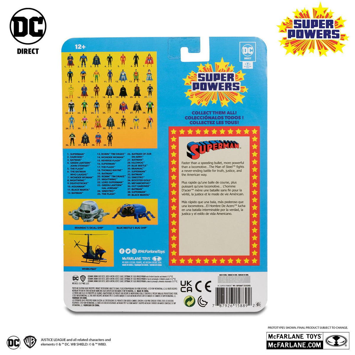 マクファーレン・トイズ DCダイレクト DCスーパーパワーズ #38 スーパーマン (フライシャー・ヴァリアント) 4インチ アクションフィギュア 国内版 未開封