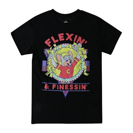 チャック E. チーズ チャッキーチーズ Flexin' & Finessin' グラフィック Tシャツ ブラック