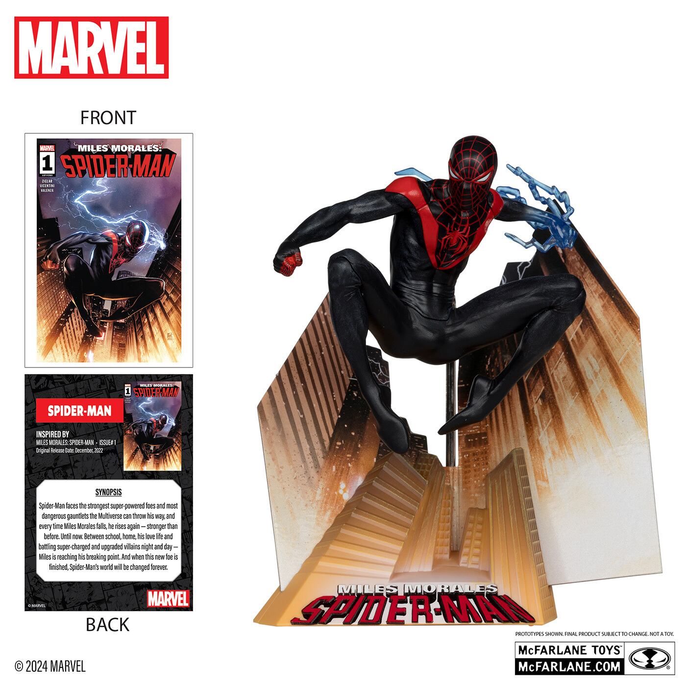 マクファーレン・トイズ マーベル シーン・フィギュア #009 マイルス・モラレス ダイク・ルアン / マイルス・モラレス スパイダーマン Vol.2 #1 1/10 スタチューフィギュア 未開封