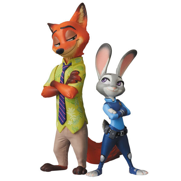 メディコム UDF ディズニー シリーズ 7 ズートピア ジュディ・ホップス & ニックワイルド (リニューアル) ビニールフィギュア 未開封