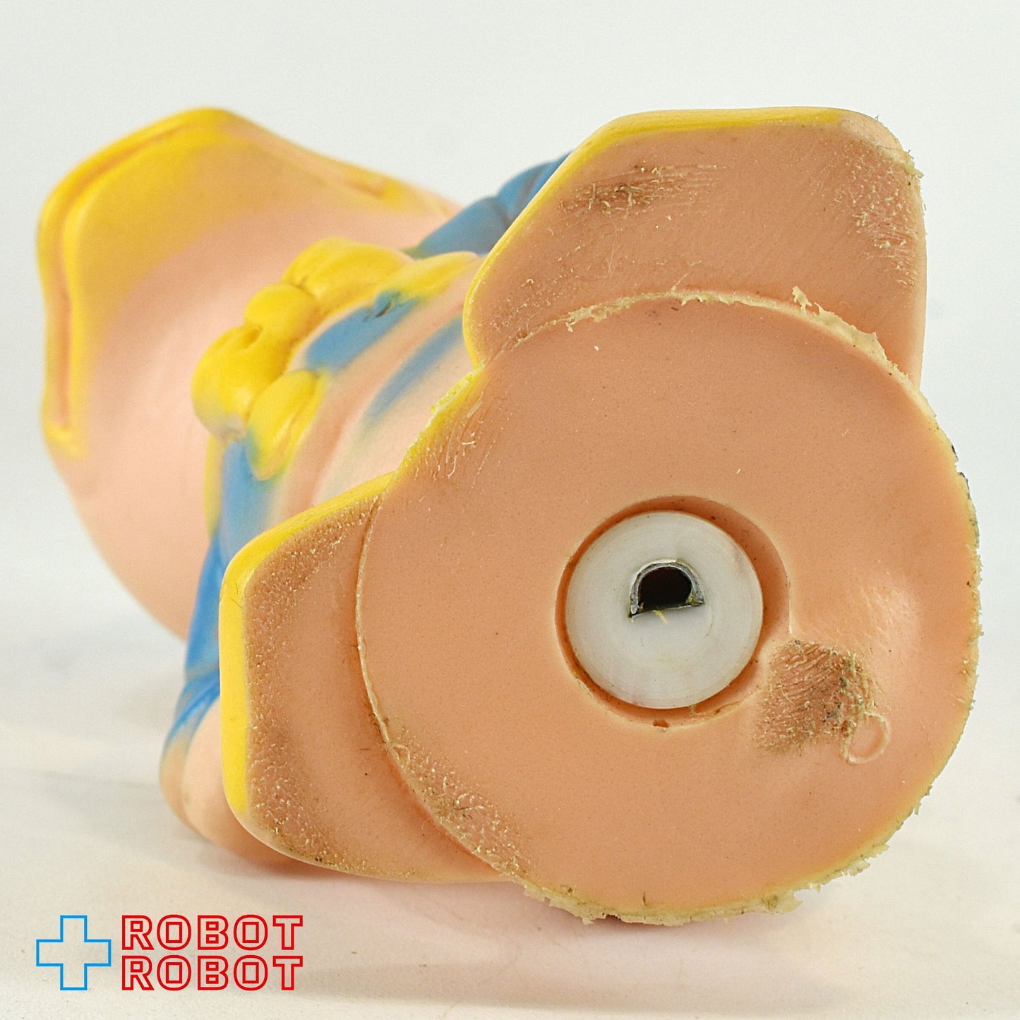 ディズニー ドナルドダック 黄色リボン スクイーク ラバードール フィギュア