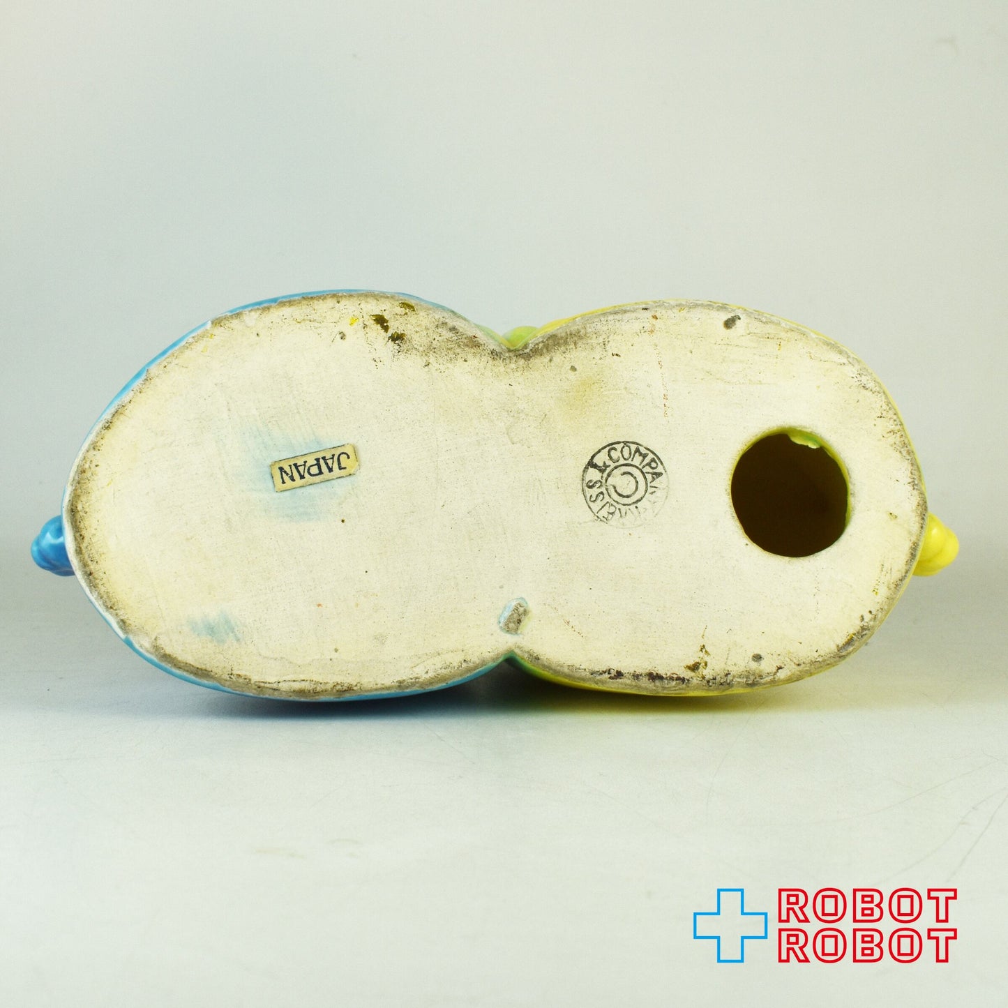 クレイス社 サイコセラミック にらみ合う青と黄色のおっさん 1960年代 ジャパン