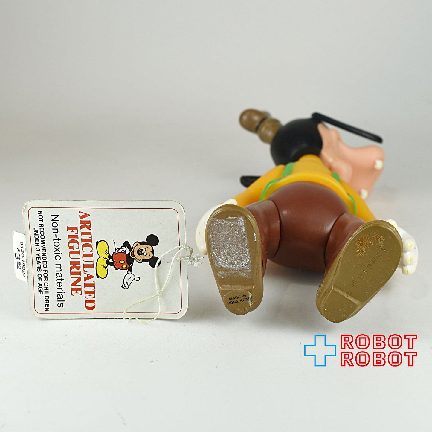 ディズニー グーフィー 関節可動 ラバードール ソフビ 香港 紙タグ付