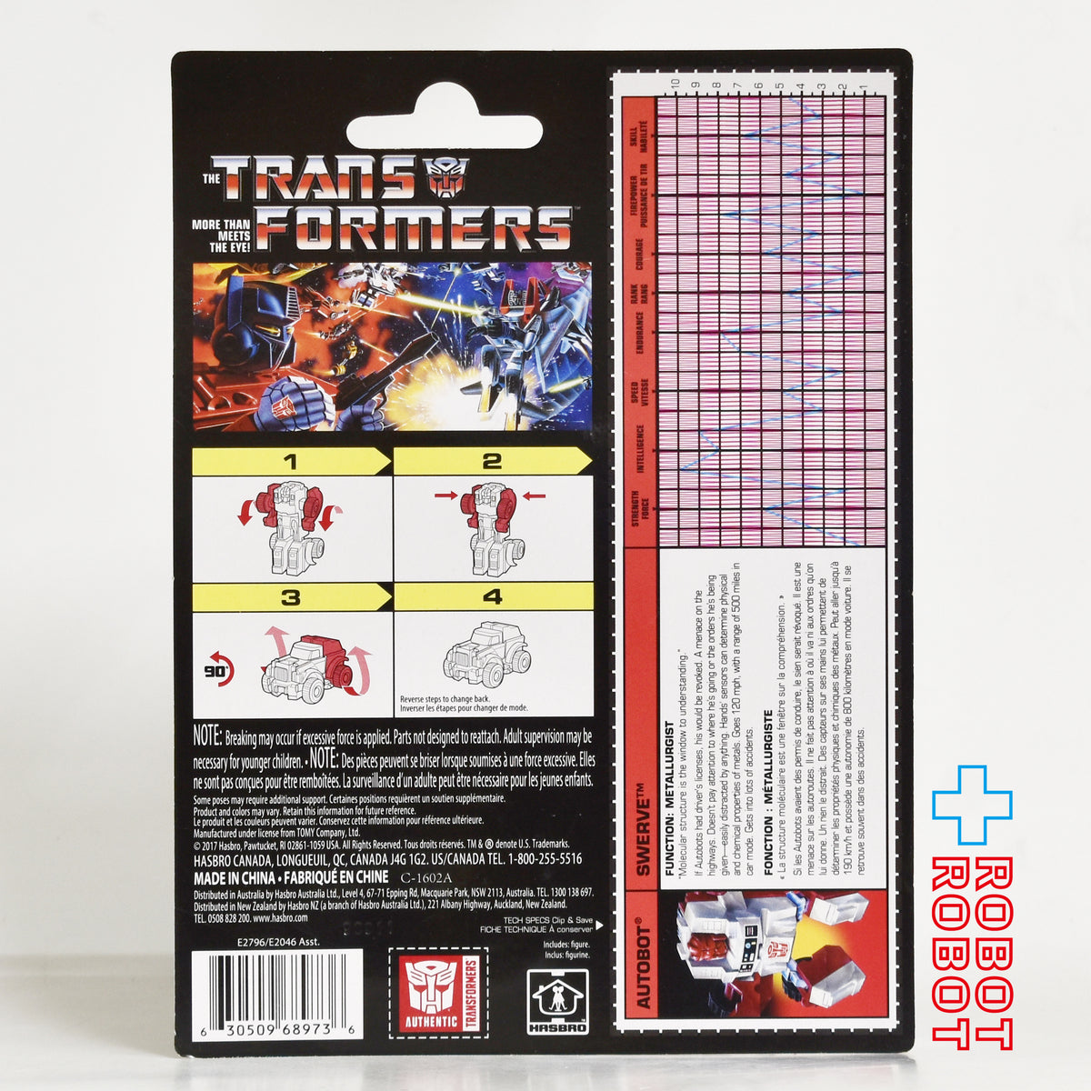 ハズブロ トランスフォーマー ヴィンテージ G1 スワーブ 未開封
