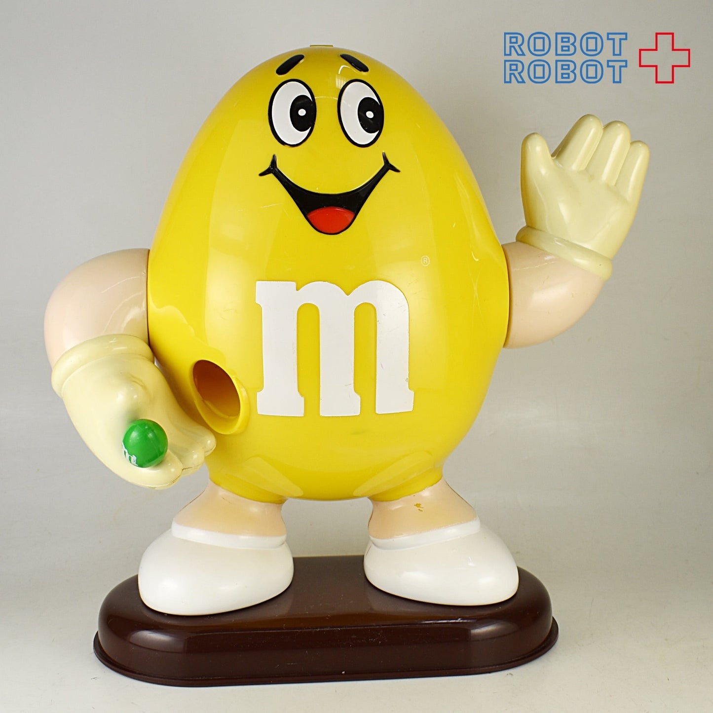 M&M's ディスペンサー イエロー グリーンチョコ持ち エムアンドエムズ