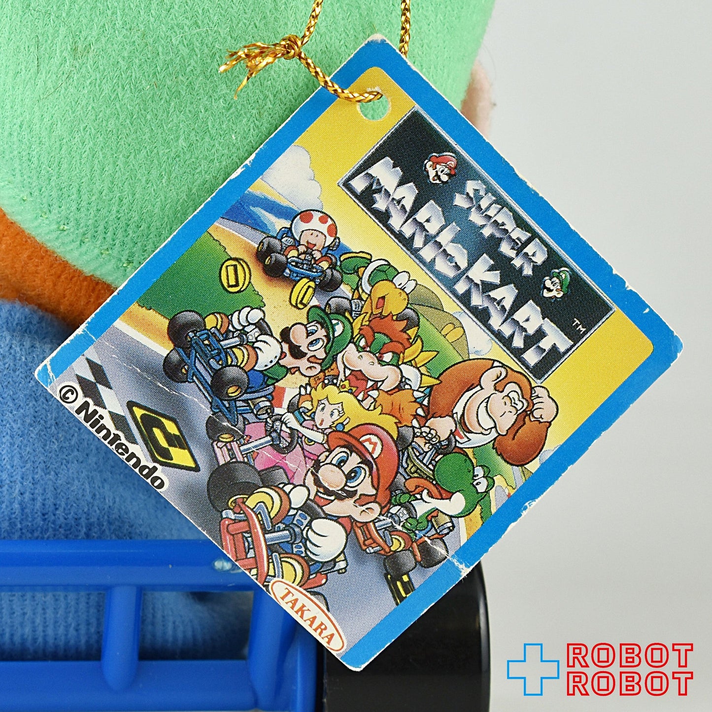 タカラ 任天堂 スーパーマリオカート ルイージ ぬいぐるみ人形 1993 紙タグ付き