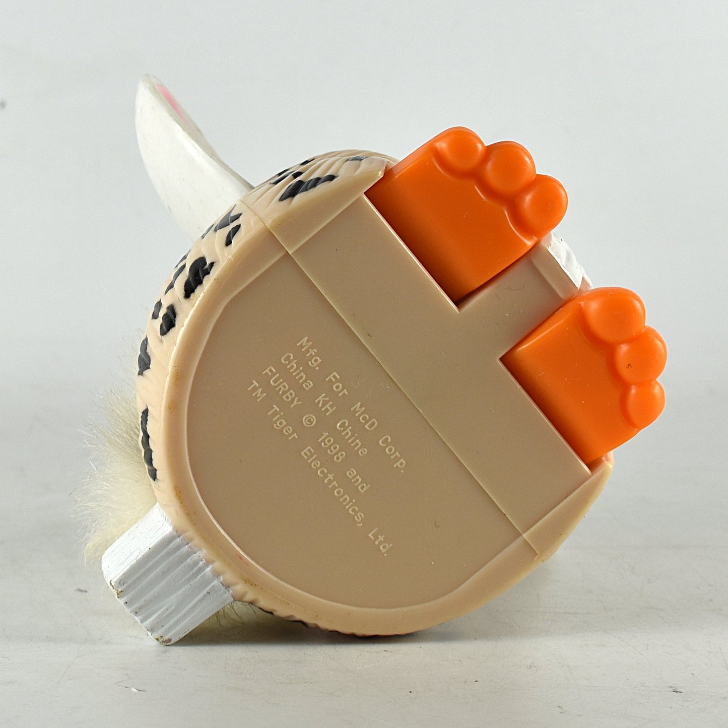 マクドナルド 1998 ファービー 顔面ムーブ ブチ ベージュ x 白 ハッピーミールトイ