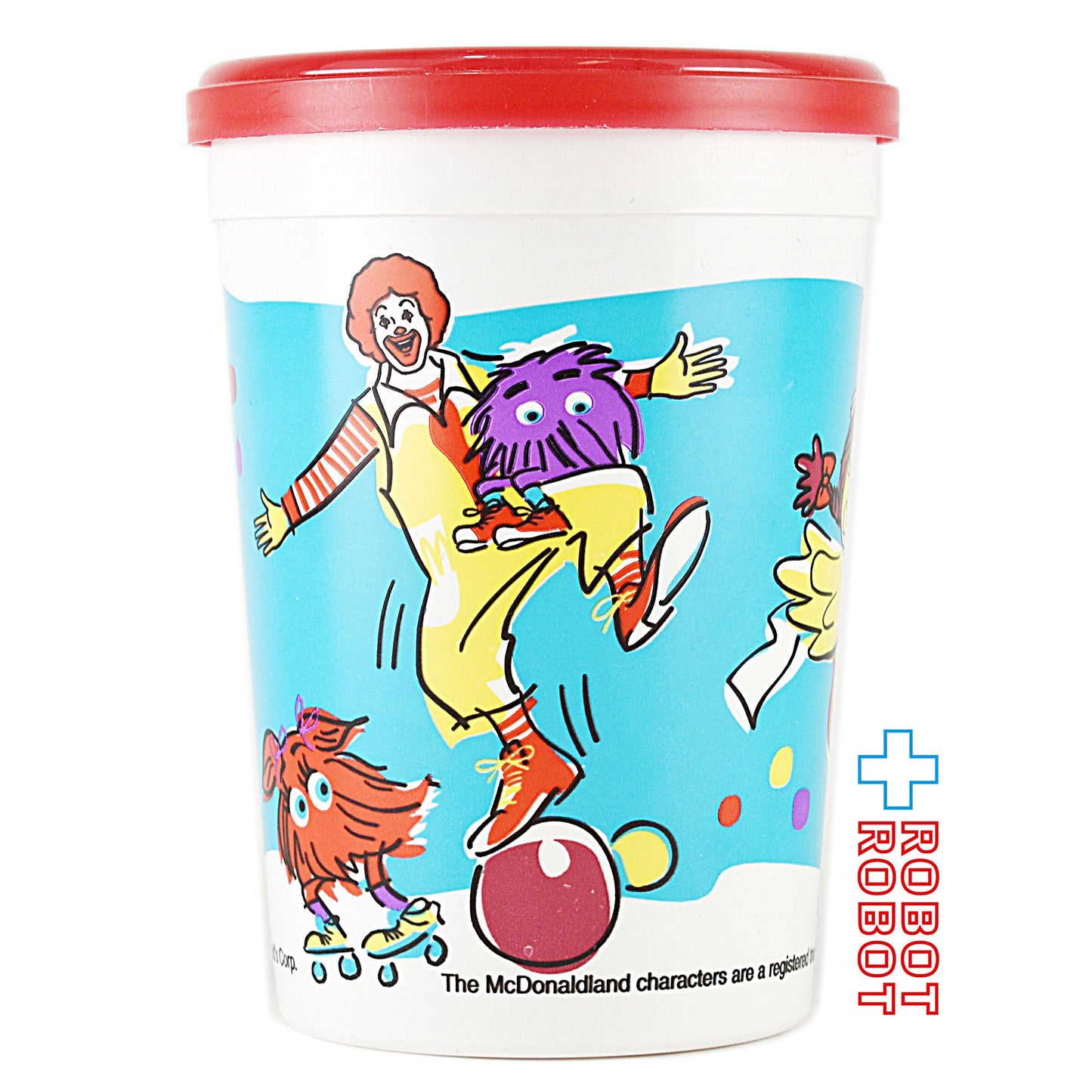 マクドナルド 蓋付プラスチックカップ 赤蓋 1996