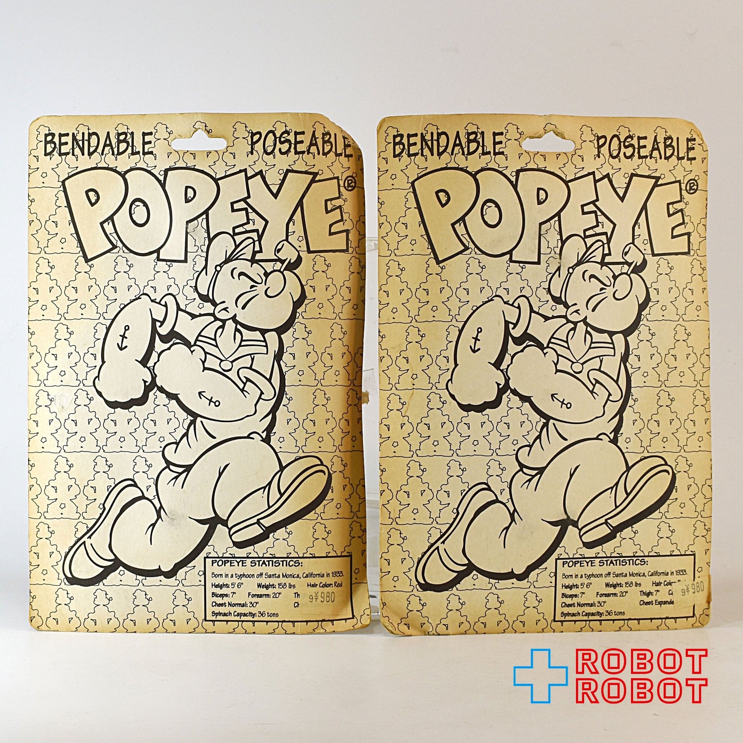 ポパイ&オリーブ ベンダブル・ポーザブル・フィギュア 1993 セット 未開封