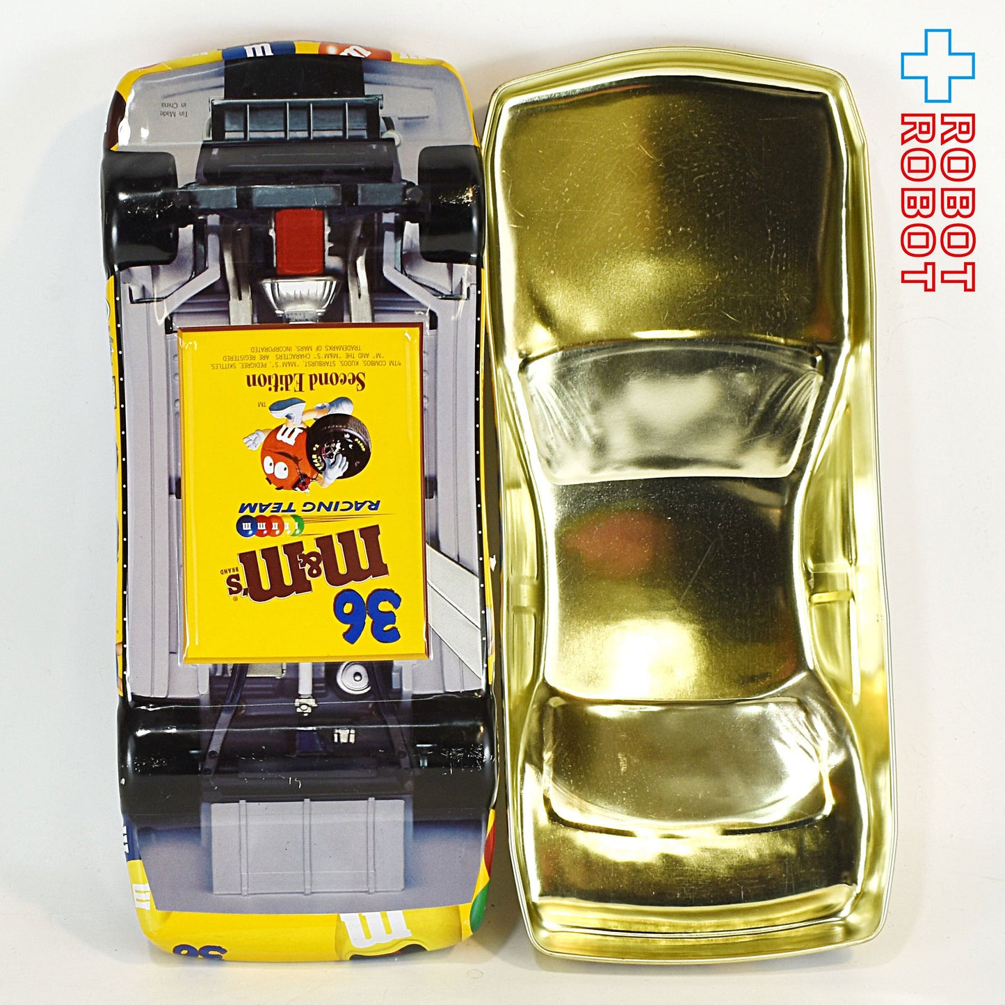 M&M's ナスカー #36 車型 缶ケース イエロー エムアンドエムズ