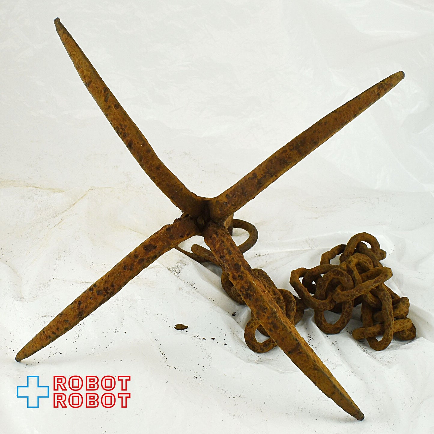 井戸鉤 いどかぎ 井戸に落ちた物を取る時に使った道具 大 鎖付 錆