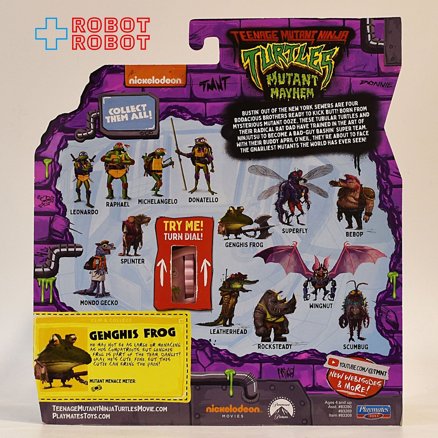 プレイメイツ タートルズ ミュータント・パニック!TMNT チンギス・フロッグ ダークカラーver 4.5インチ ベーシックフィギュア 未開封