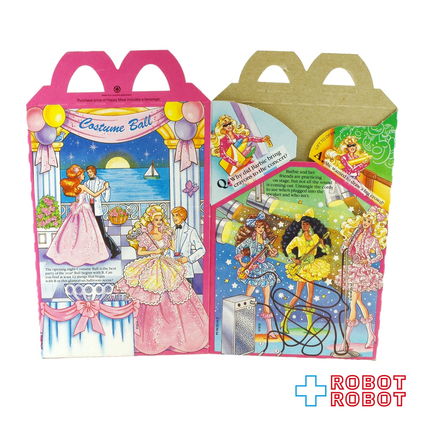 マクドナルド ハッピーセット空箱 ハッピーミールペーパーボックス バービー 1991