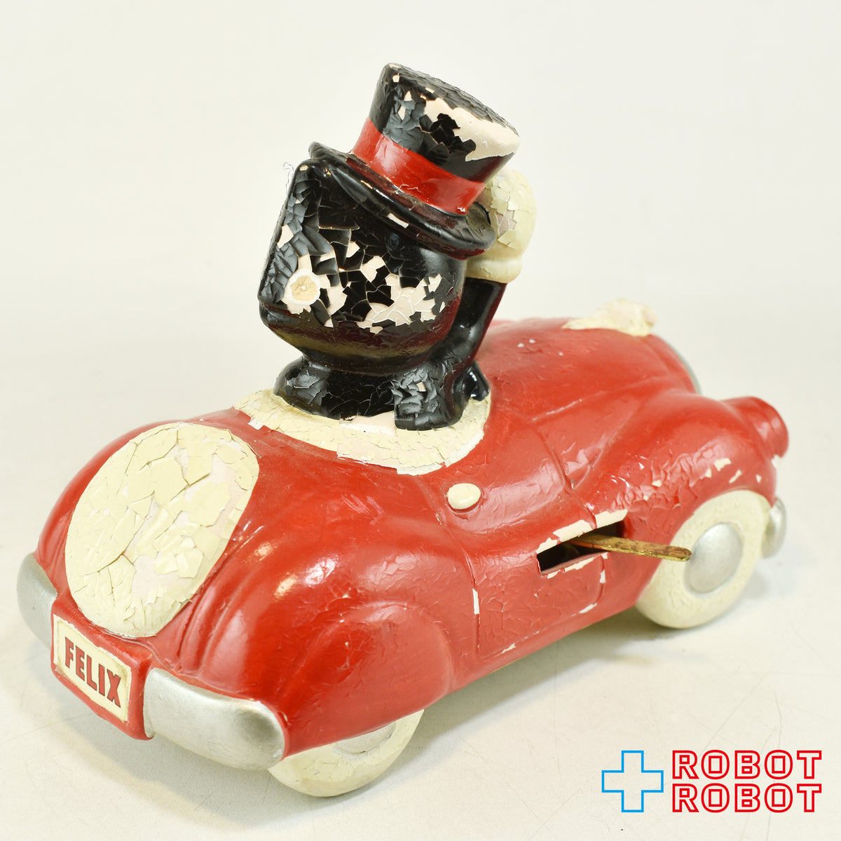 エネスコ社 フィリックス・ザ・キャット 赤い車 陶器製 オルゴール ※難有り