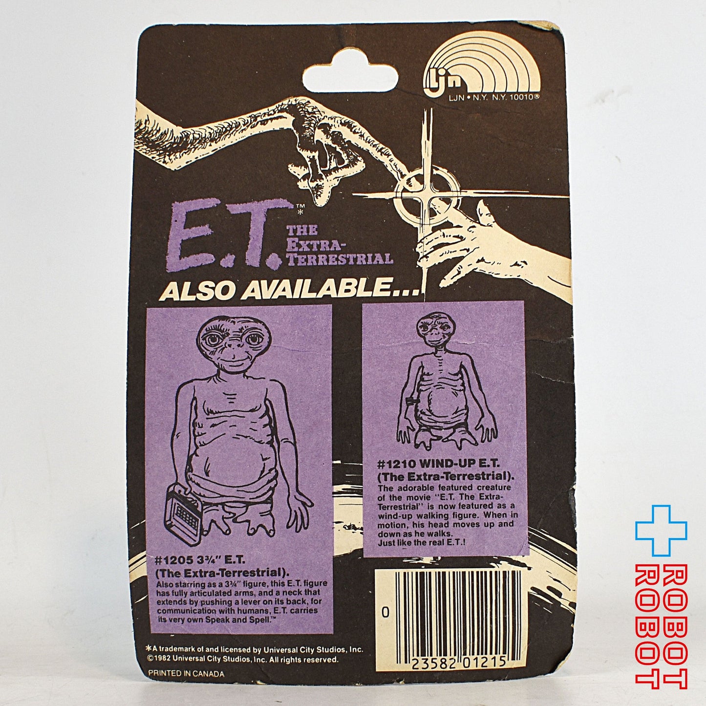 LJN E.T. PVCフィギュア#1215 マフラーと電話 1982 メイドインUSA 未開封