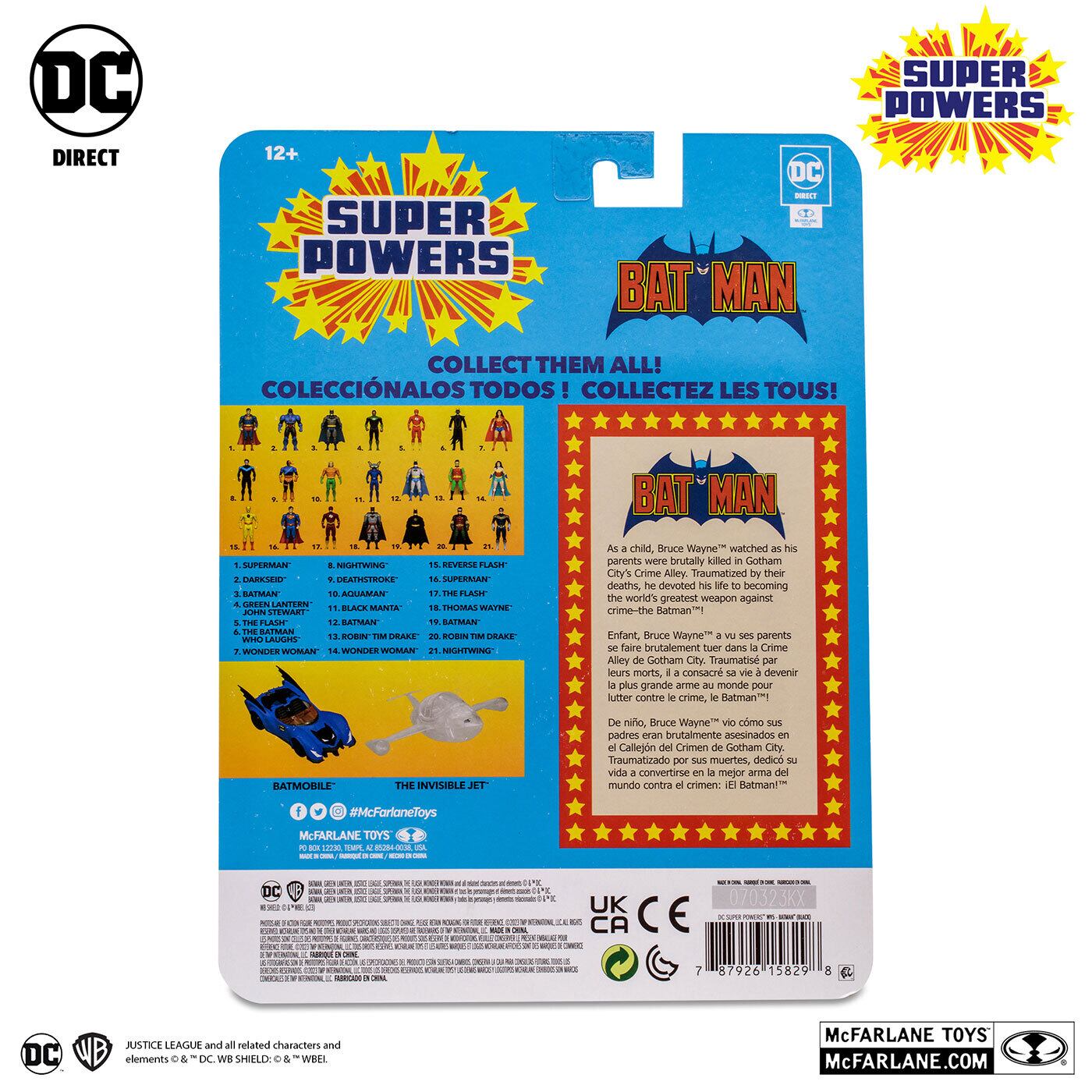 マクファーレン・トイズ DCダイレクト DCスーパーパワーズ #17 バットマン ブラックスーツ (コミック) 4インチ アクションフィギュア 国内版 未開封