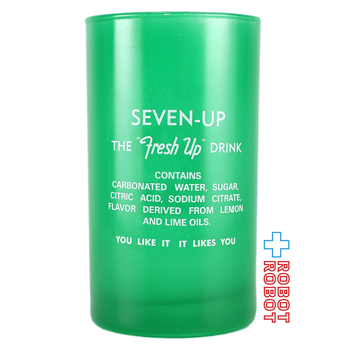 7UP セブンアップ グラス グリーン "Fresh Up" with 7UP