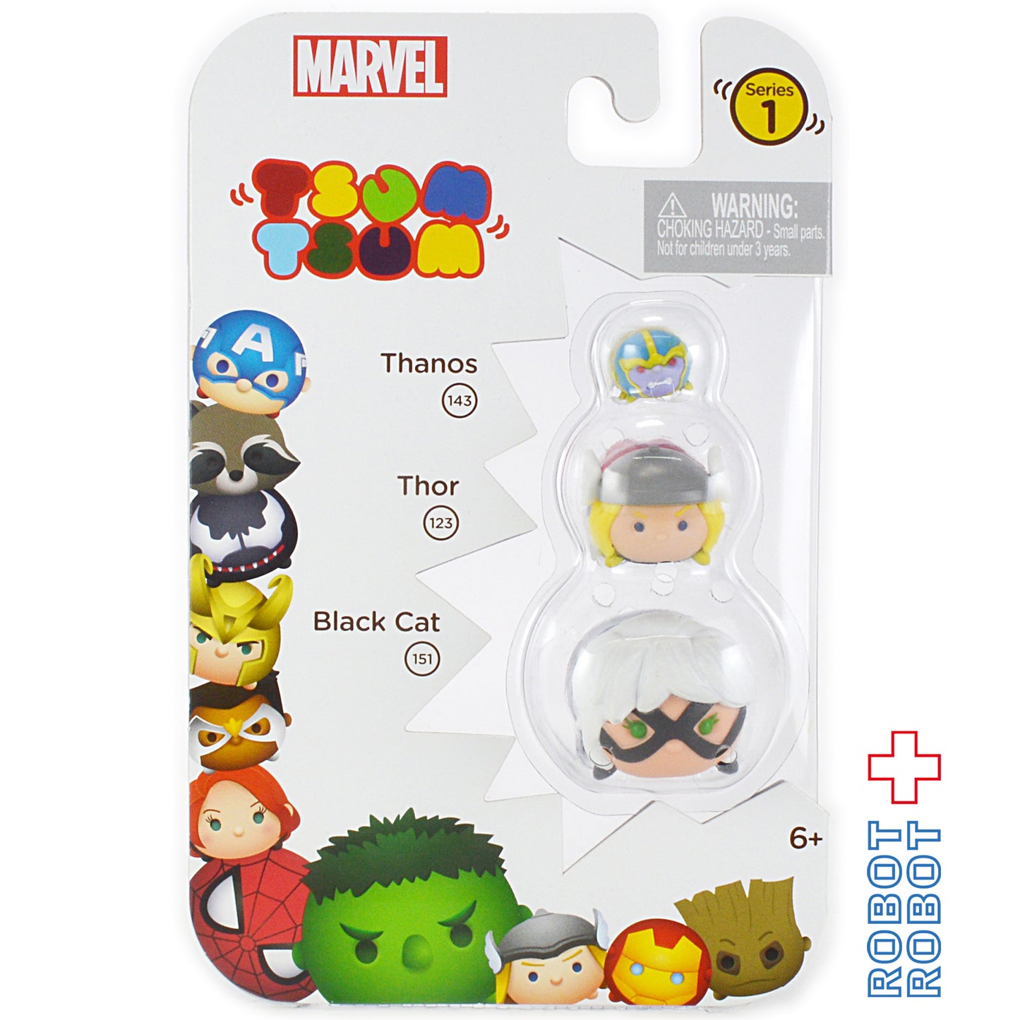 ジャックスパシフィック マーベルツムツム ミニフィギュア 3パック シリーズ1 ブラックキャット ソー サノス