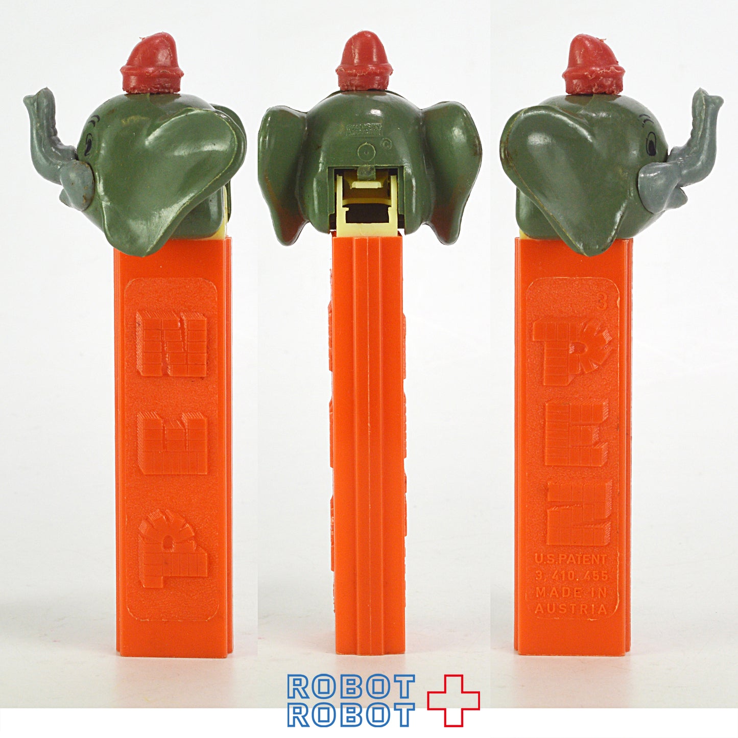 PEZ ダンボ グレイヘッド 足なし 赤ステム 3.4