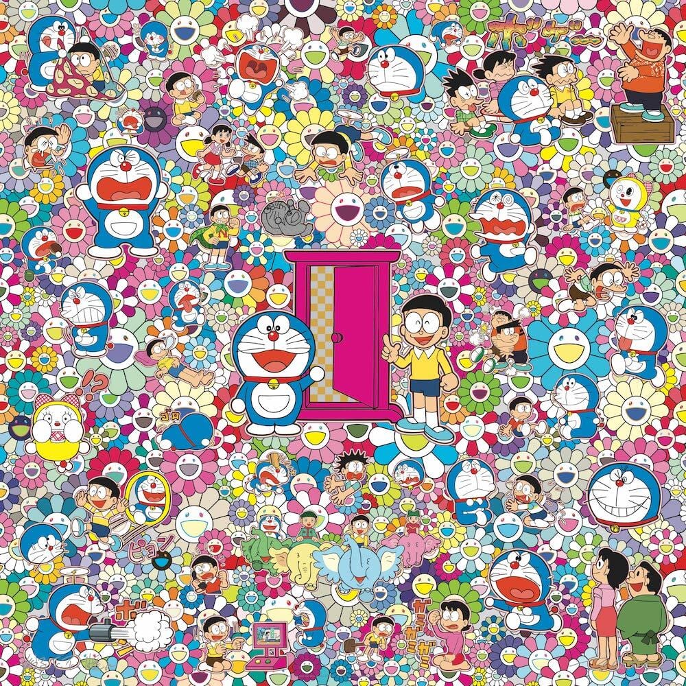 村上隆 ドラえもん どこでもドア いろいろあるよ ポスター カイカイキキ ED 1000 村上隆直筆サイン入り