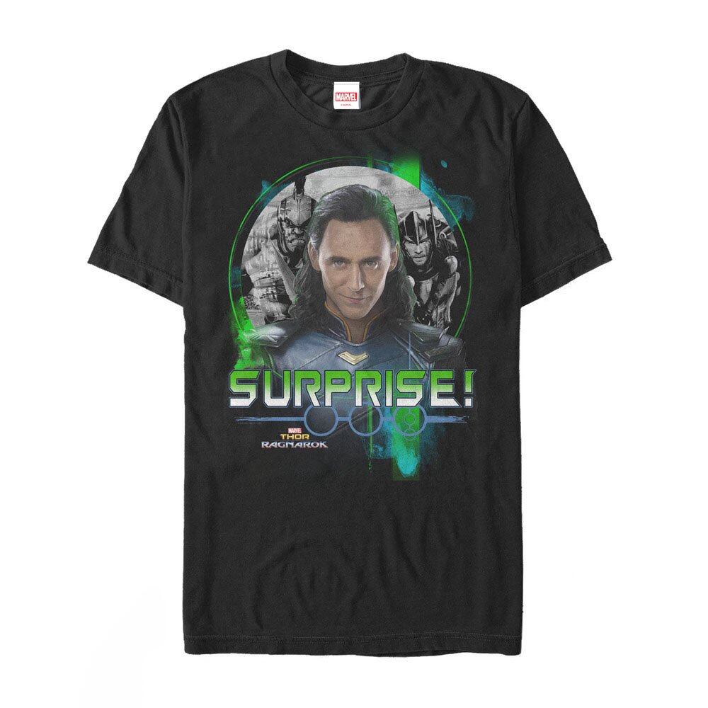 マーベル Tシャツ Marvel Thor Ragnarok Loki Surprise Black