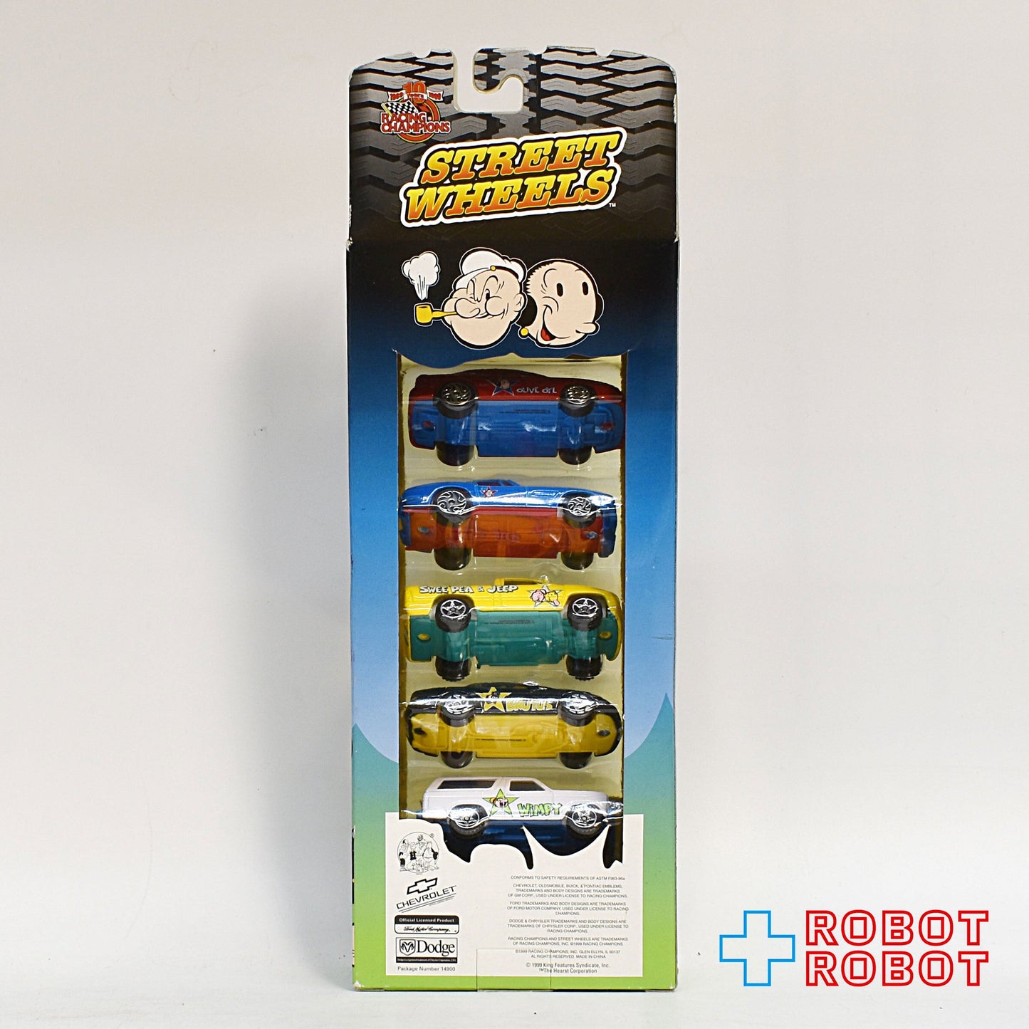 レーシング チャンピオンズ ストリートウィールズ ポパイ 5PK ダイキャスト ミニカー