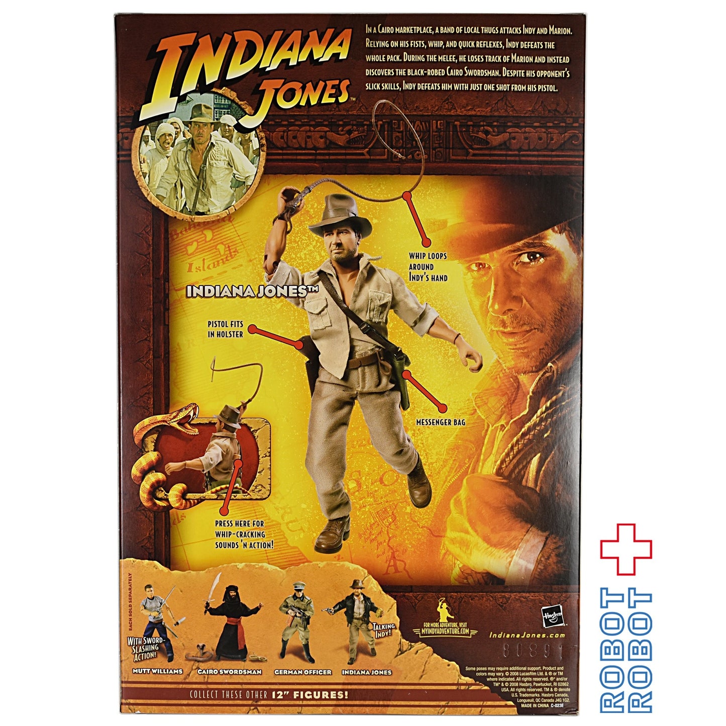 トミーダイレクト インディ・ジョーンズ ウィップアクション 12インチ アクションフィギュア