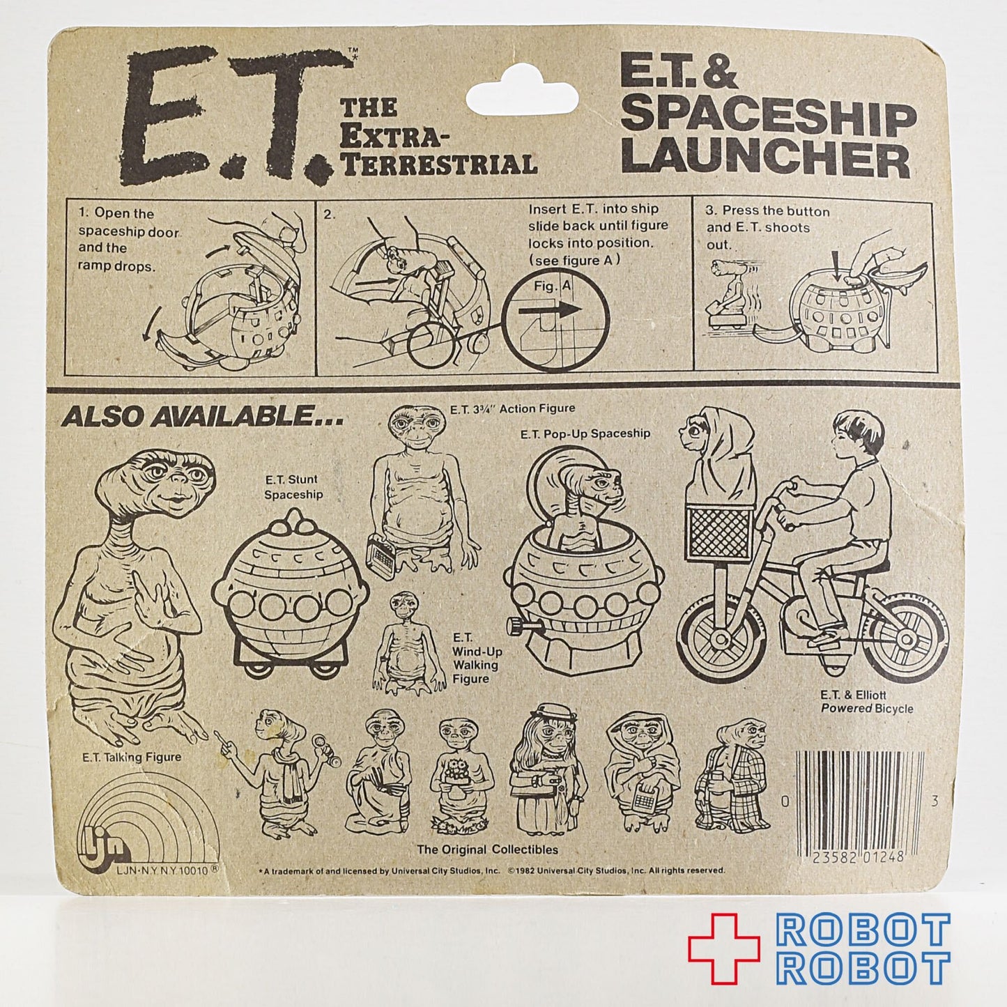 LJN E.T. & スペースシップ・ランチャー フィギュア 1982 未開封