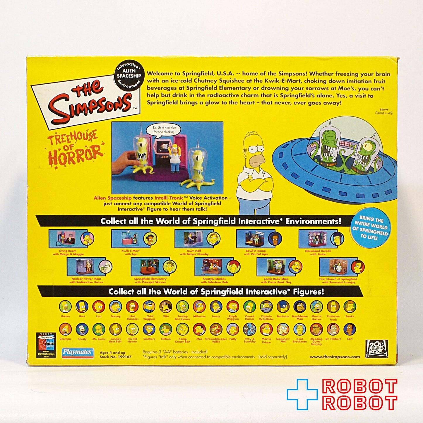 プレイメイツ シンプソンズ エイリアン・スペースシップ プレイセットホーマー/コドス/カング付属 アクションフィギュア 未開封