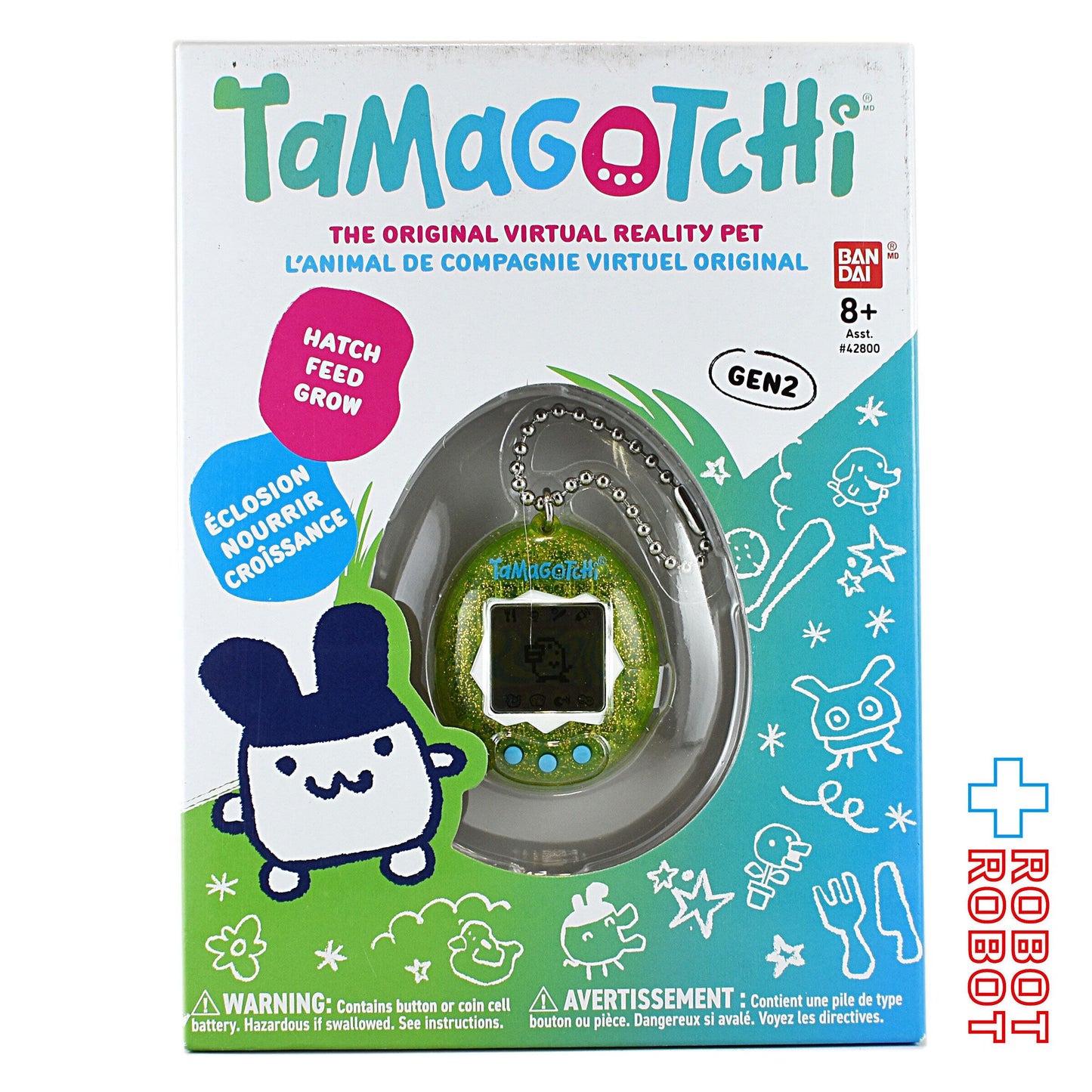 バンダイ US版 オリジナルたまごっち GEN #2 ライトグリーングリッター