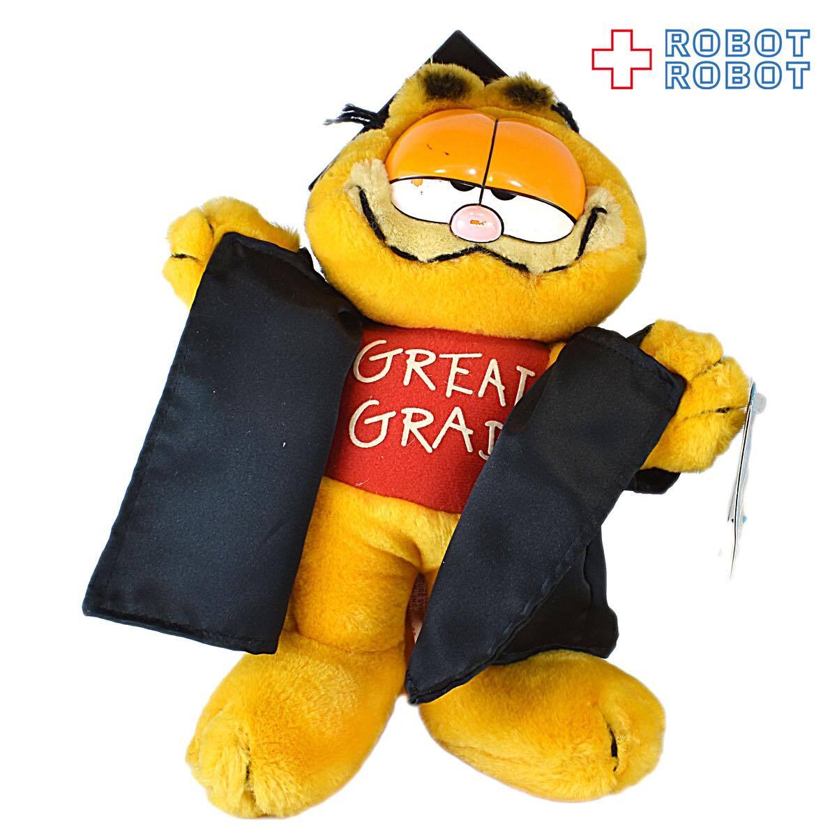 Dakin ガーフィールドぬいぐるみ人形 卒業 Great Grad 紙タグ付