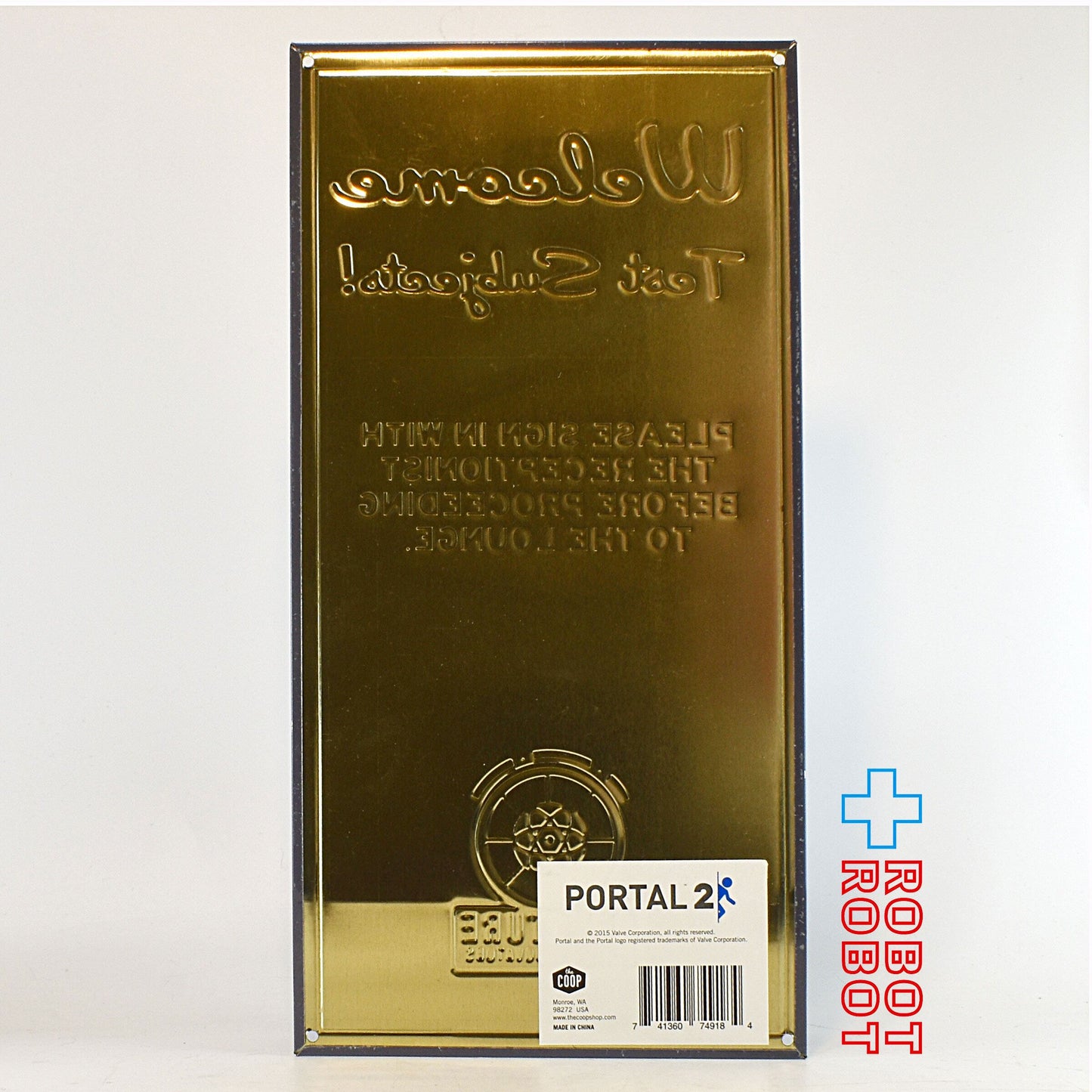 PORTAL 2 ポータル2 Welcome ティン ウォールサイン クローデッドコープ