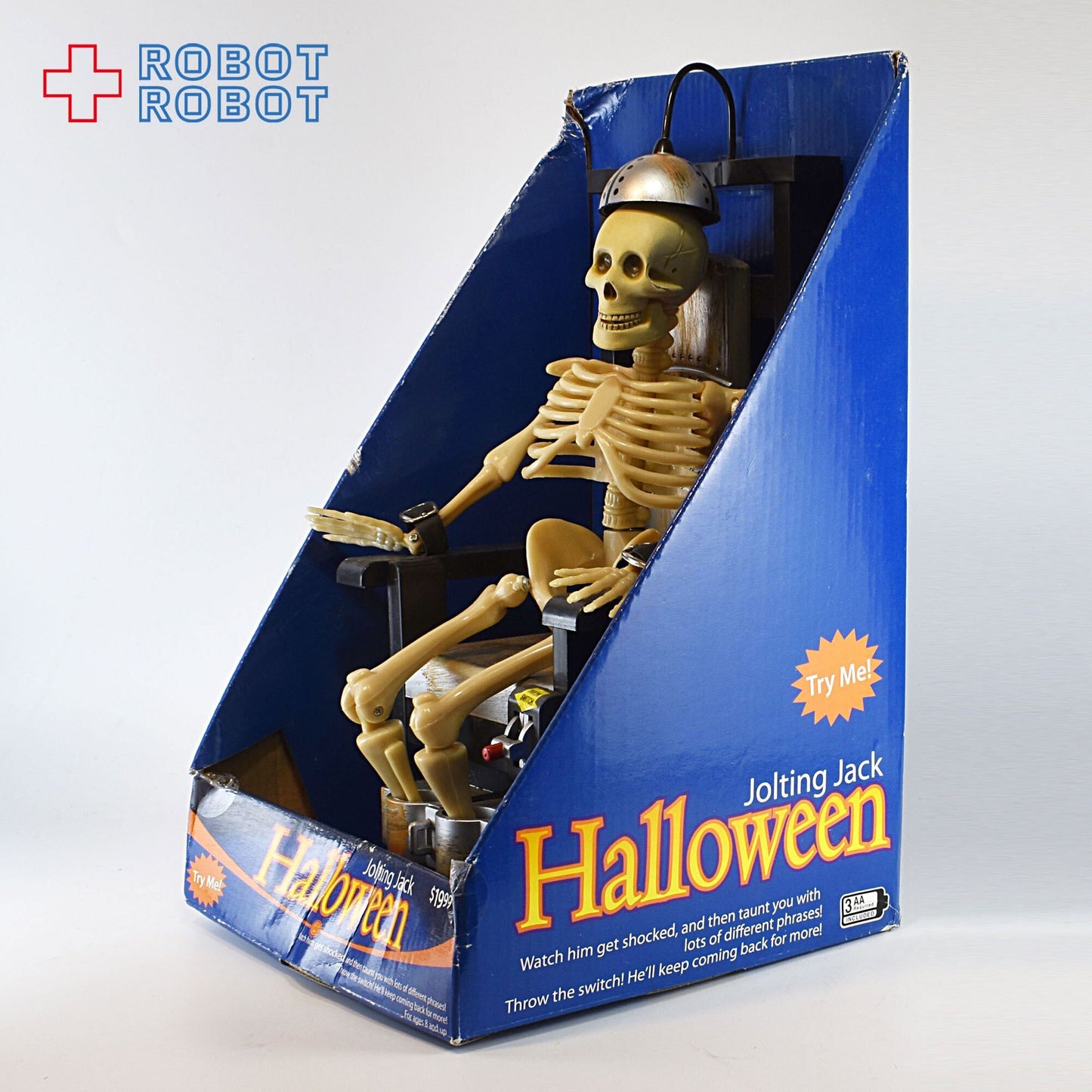 電気椅子の骸骨 電動スクリーム&シェイク ハロウィン 箱入