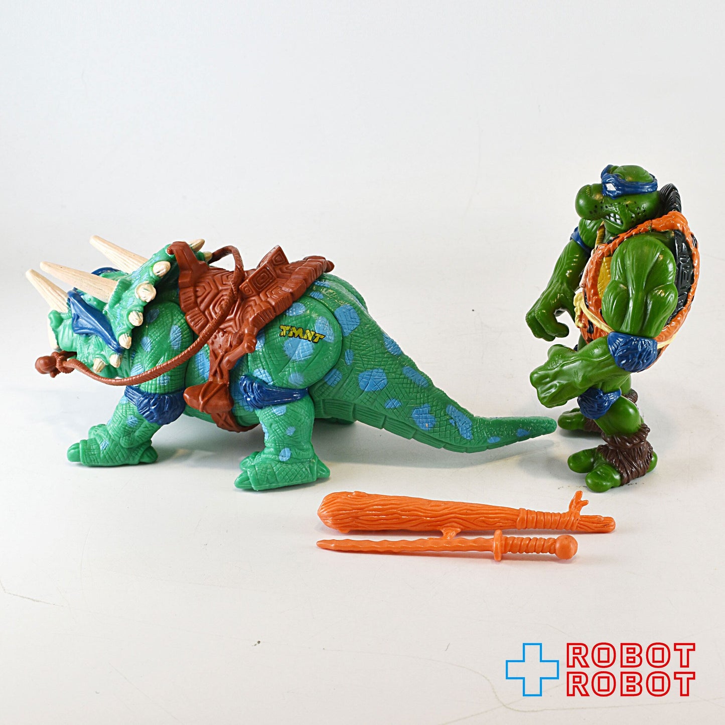 ミュータント・タートルズ ケイブ レオと恐竜ディンギー・ディノ アクションフィギュア ルース完品