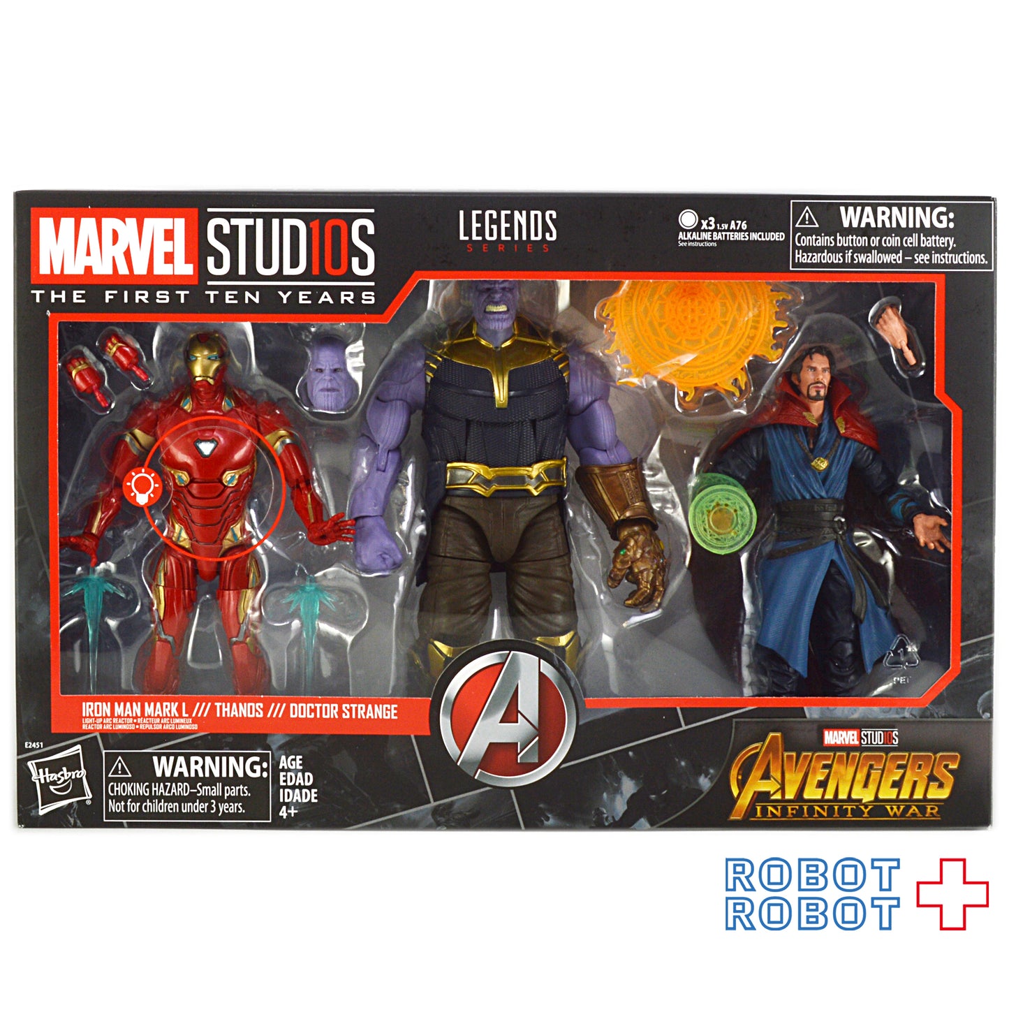 マーベルレジェンド マーベル・スタジオ10周年シリーズ 3パック アイアンマン マーク50 & サノス & ドクター ストレンジ