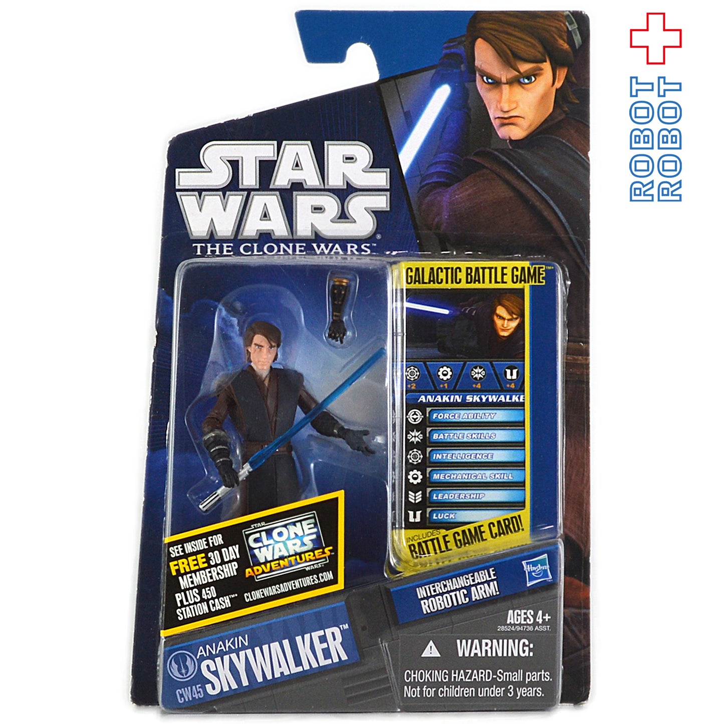 スター・ウォーズ 2010 クローンウォーズ CW45 アナキン・スカイウォーカー アクションフィギュア US版 MOC