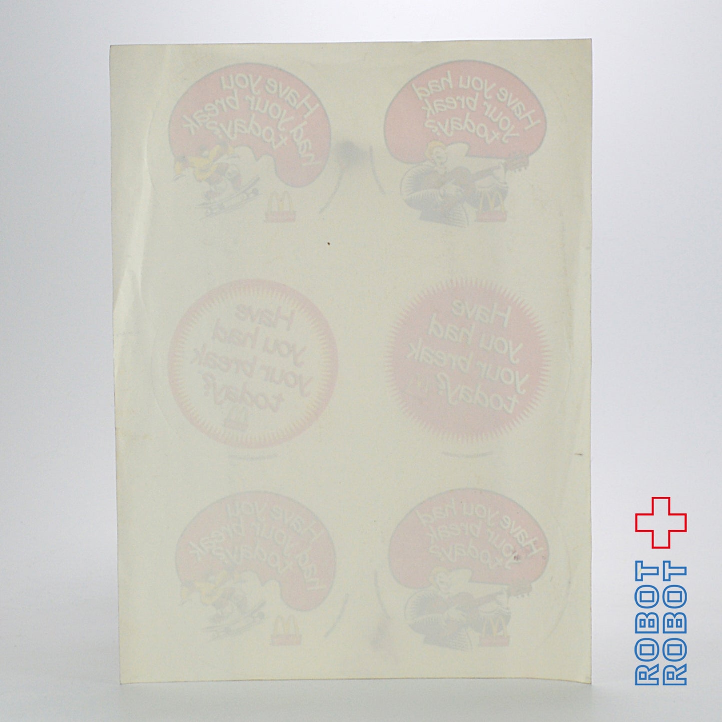 マクドナルド 1995 ステッカー シール Have you had your break today?