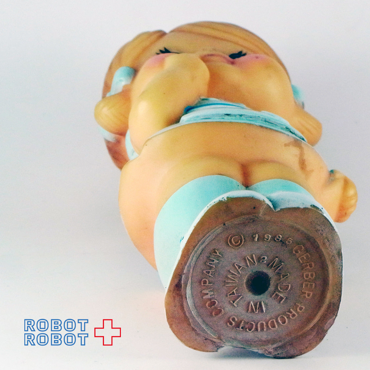 ガーバーキッドドール ガール 水色 ソフビフィギュア アドバタイジング ※ヤケあり