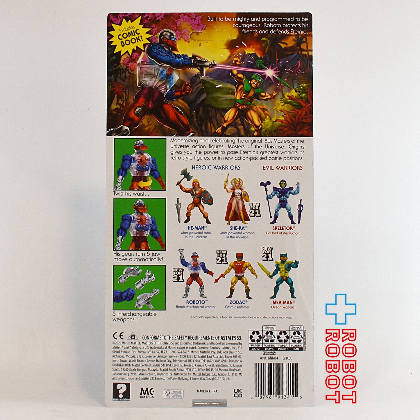 マテル MOTU マスターズ・オブ・ザ・ユニバース オリジンズ ロボト 5.5インチ アクションフィギュア 未開封