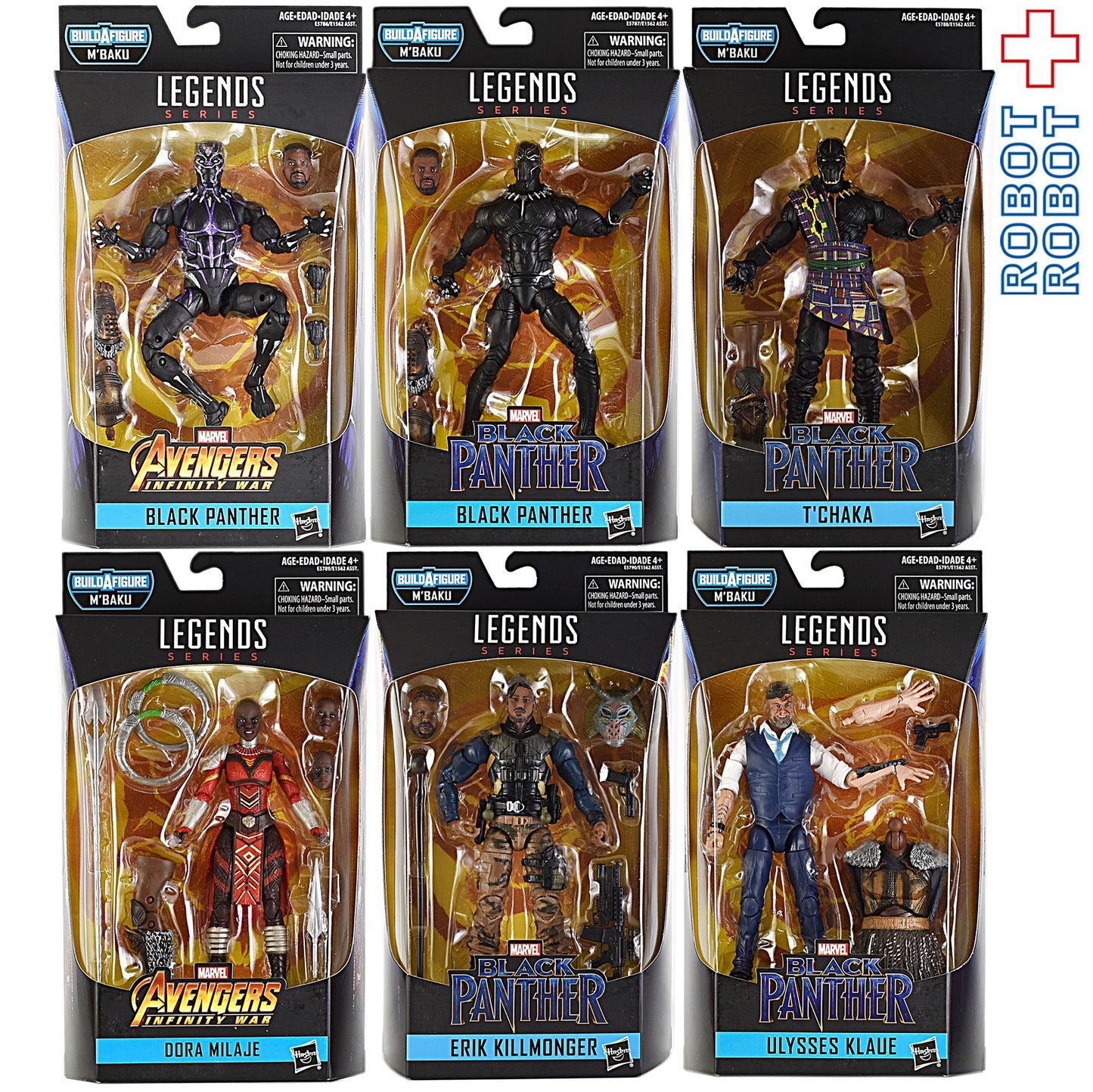 マーベルレジェンド ブラックパンサー エムバク・ビルド 6種セット.