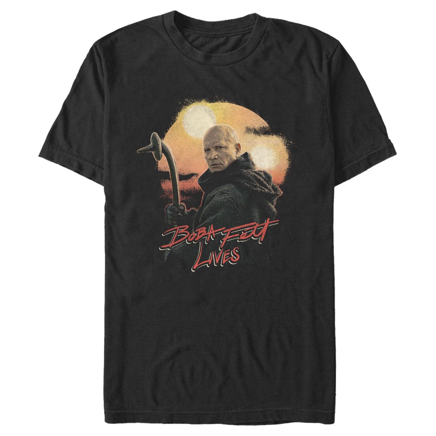 スター・ウォーズ Tシャツ Star Wars The Mandalorian Boba Fett Lives Black