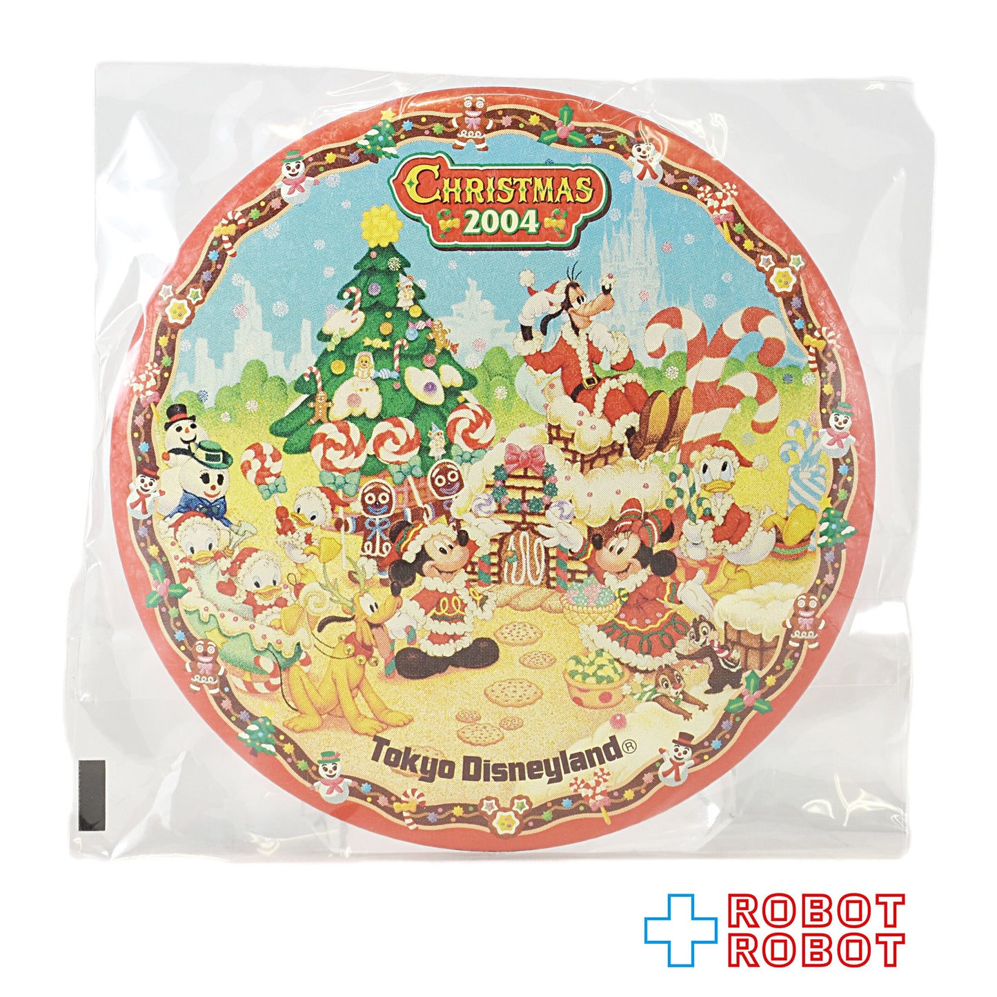 TDR 東京ディズニーランド クリスマス 2004 缶バッジ