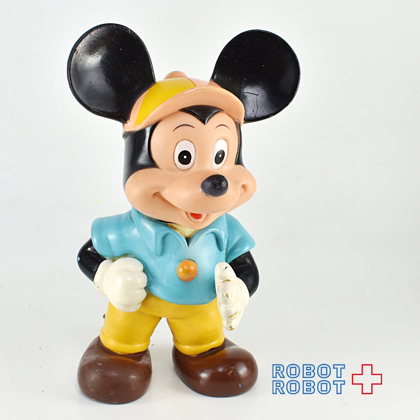 中嶋製作所 ディズニー ミッキーマウス ソフビフィギュア 水色シャツ黄色ズボン 23センチ メイドインジャパン